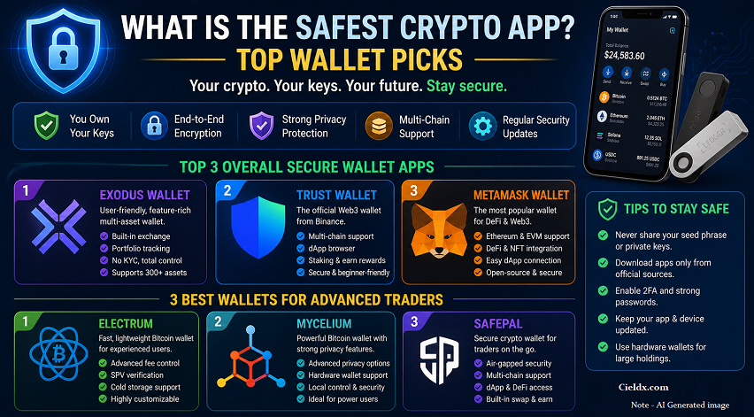 What is the safest crypto app? Top wallet picks